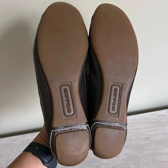 Coach SUEE Signature Brown Leather & Canvas Fashion Sneakers Size 8 - Picture 4 of 10